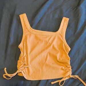 SHEIN Ribbed Tank Top - Vibrant Orange